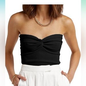NWOT Twist front knit tube top